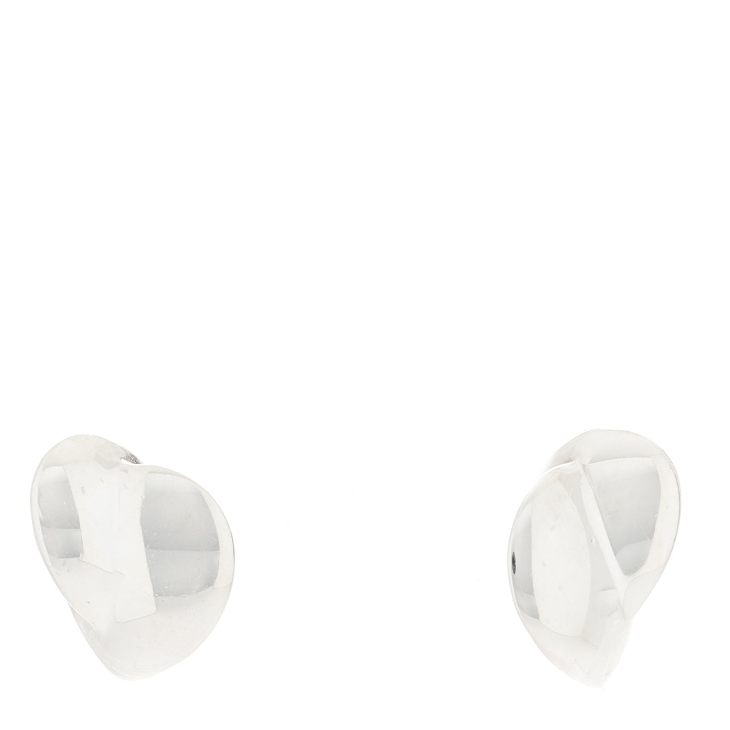 Sterling Silver Frank Gehry Folded Heart Earrings