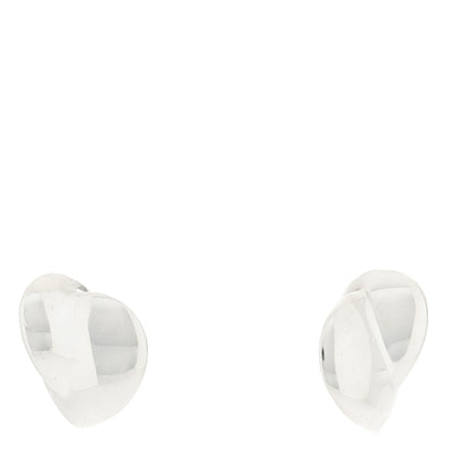 Tiffany Sterling Silver Frank Gehry Folded Heart Earrings 1 of 5