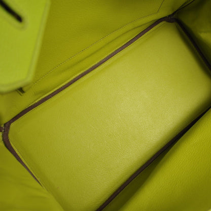 Hermes Togo Birkin 35 Vert Anis 7 of 8