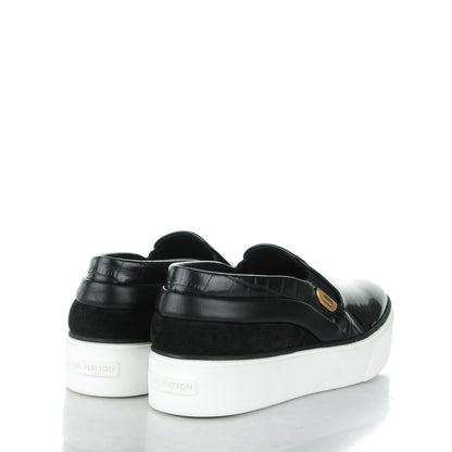 Louis Vuitton Alligator Patent Calfskin Catwalk Slip On 41 Black 4 of 8