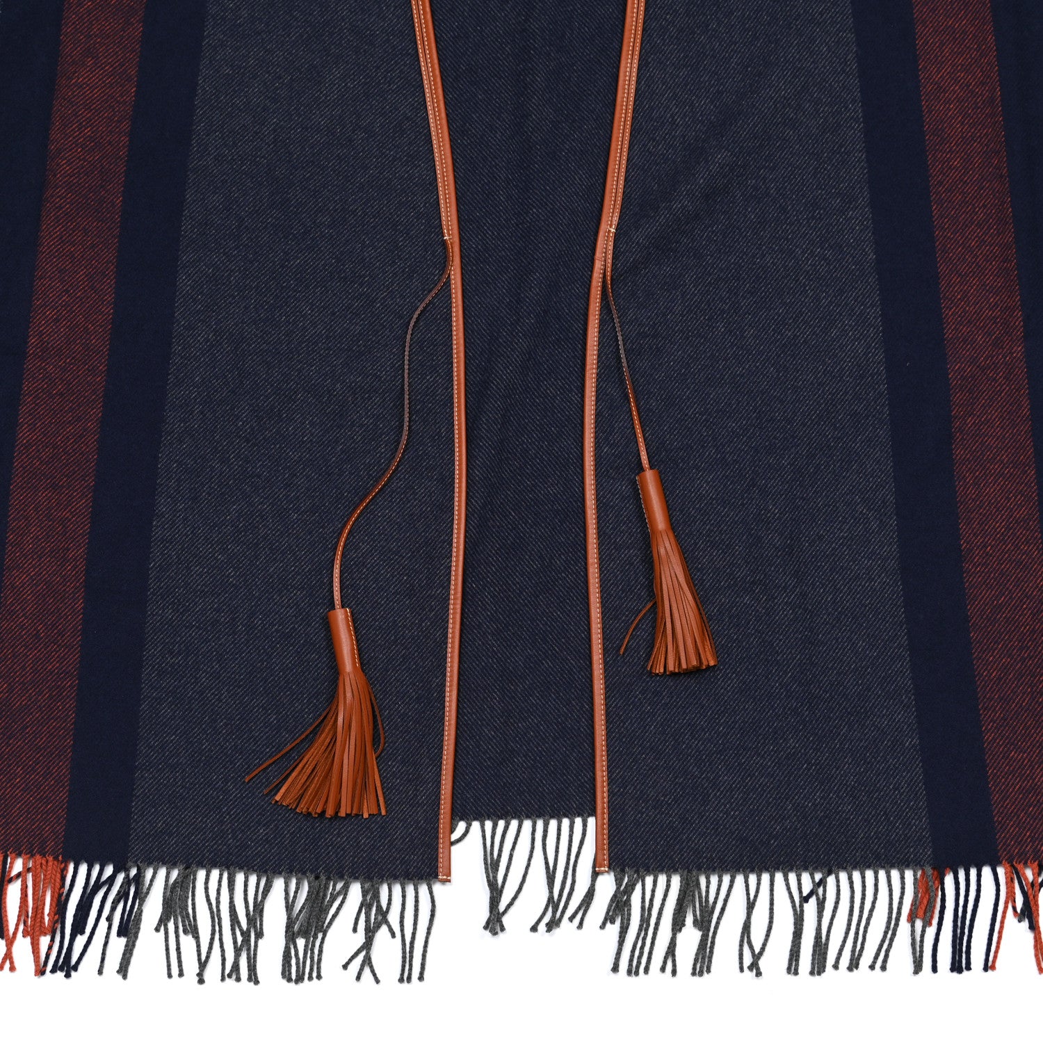 Hermes Merino Wool Cashmere Rocabar Poncho Gris 4 of 7