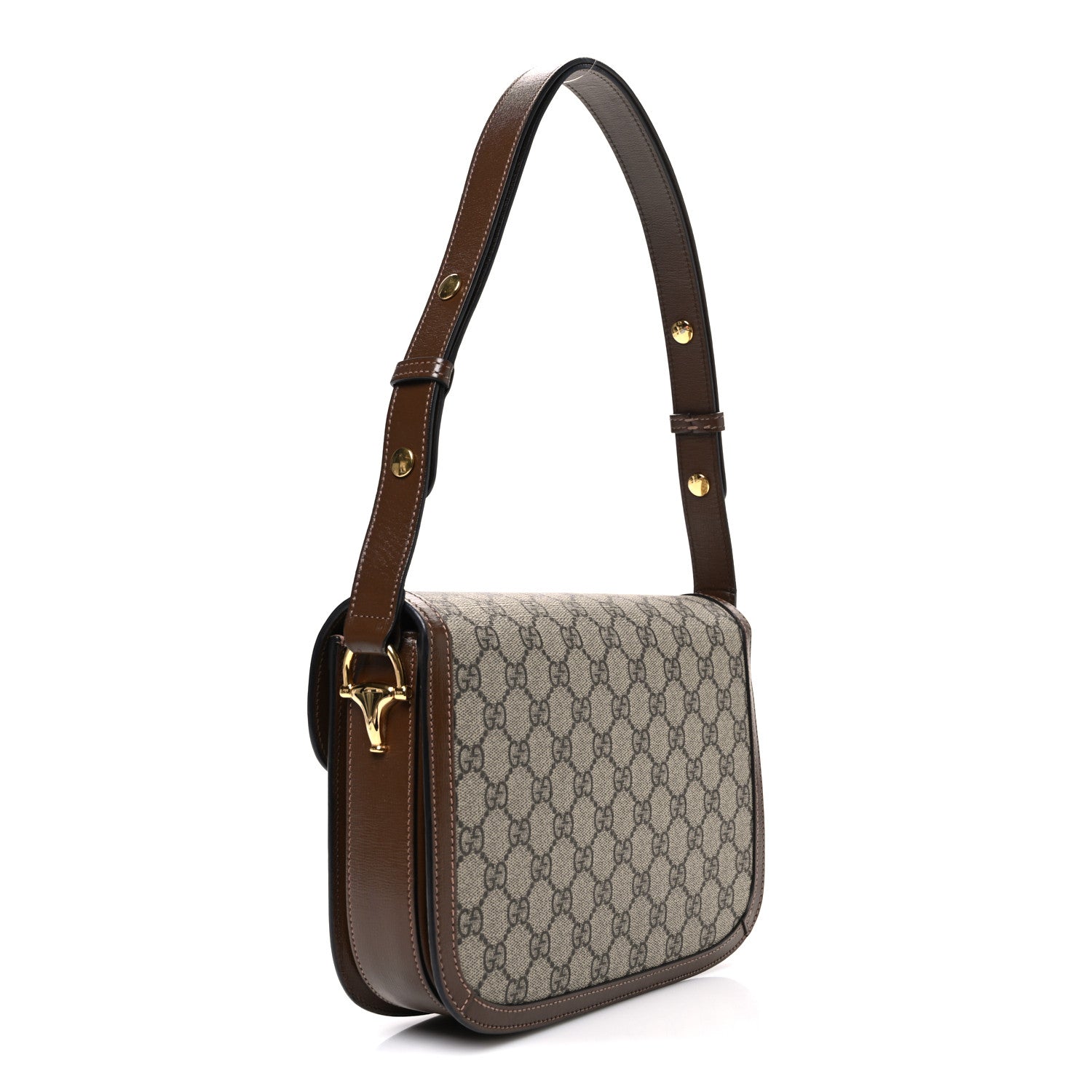 Gucci GG Supreme Monogram Horsebit 1955 Shoulder Bag Beige Brown Sugar 3 of 10