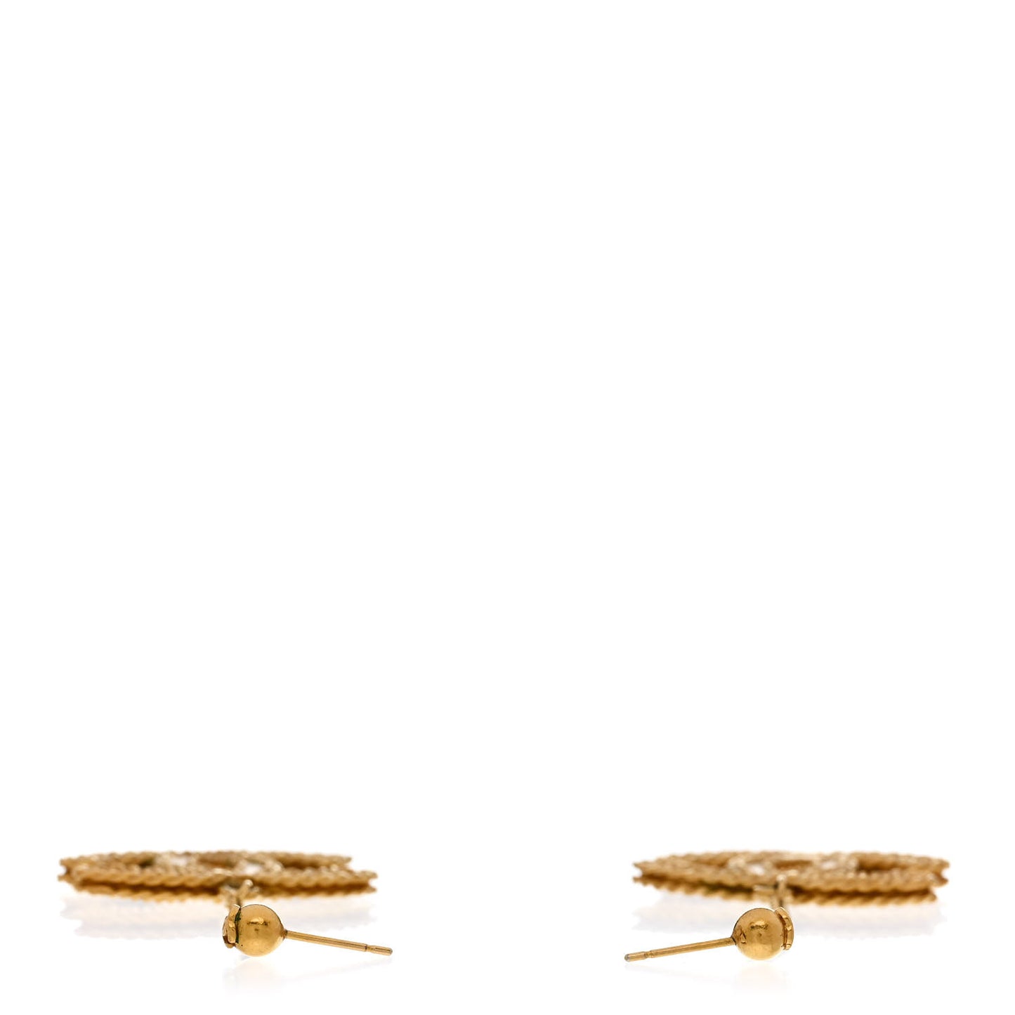 CC Drop Earrings Matte Gold