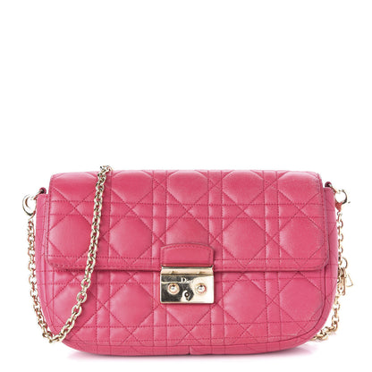 Christian Dior Lambskin Cannage Miss Dior Promenade Pouch Fuchsia 1 of 13