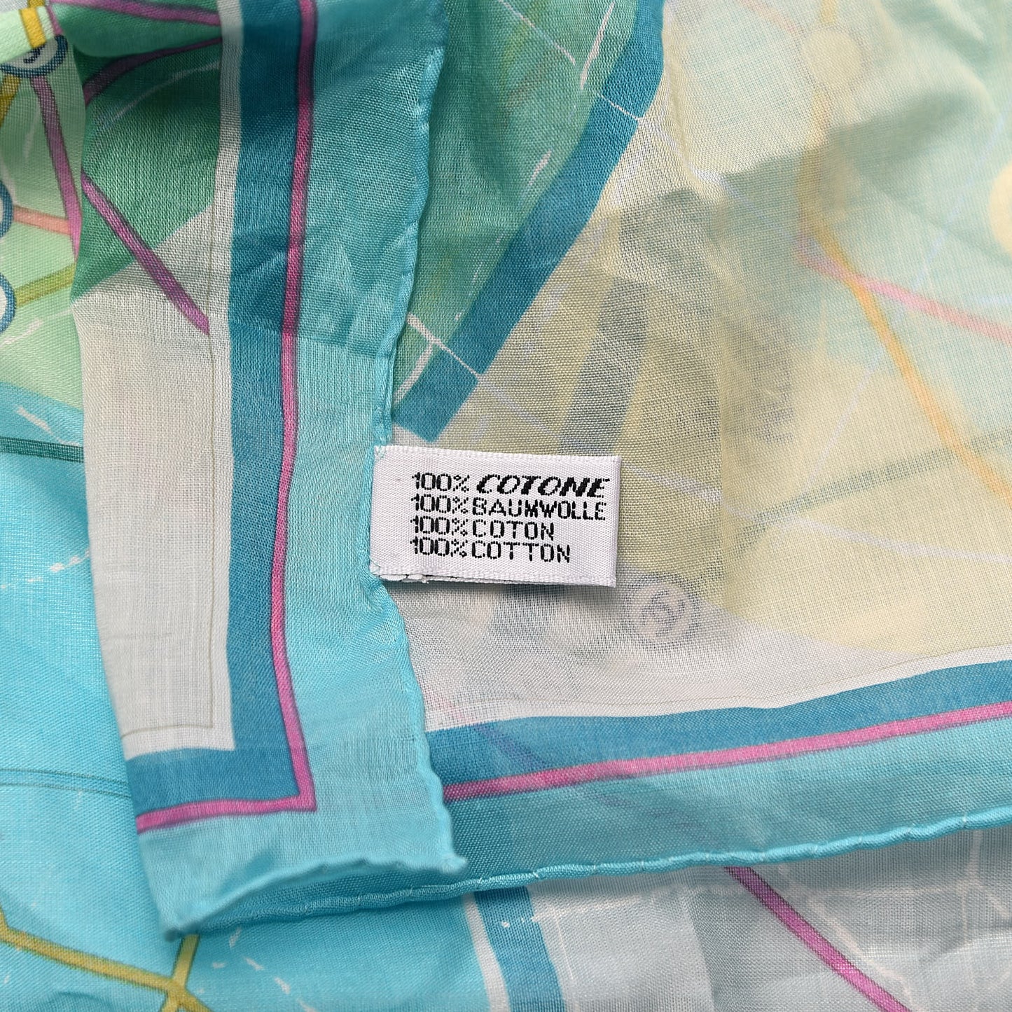Cotton Square Scarf Multicolor