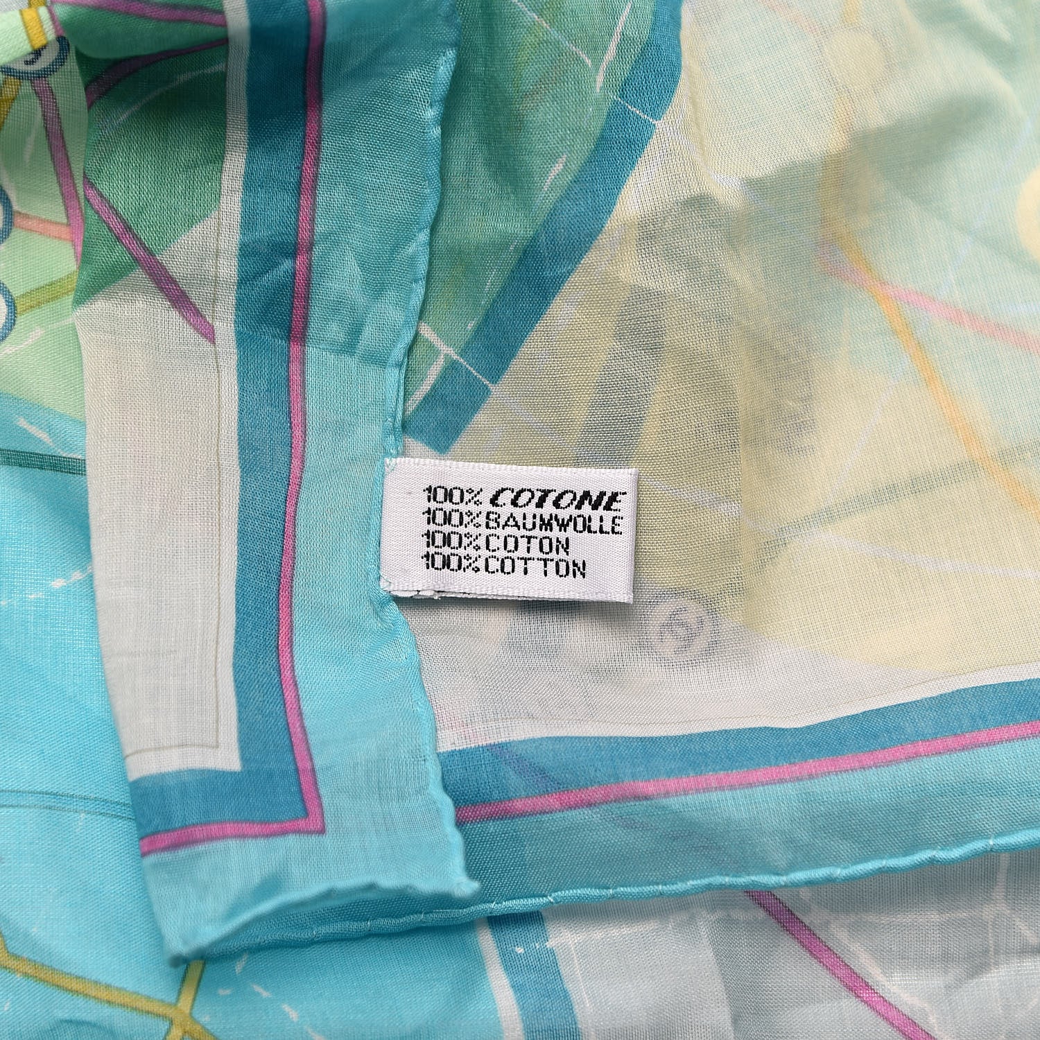 Chanel Cotton Square Scarf Multicolor 3 of 3