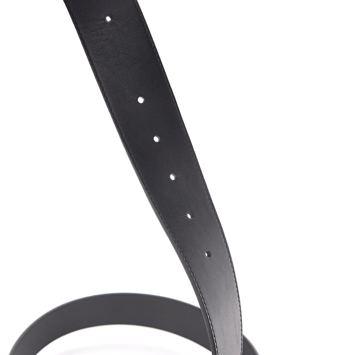Moon Calfskin Nickel Double G 40mm Belt 85 34 Black
