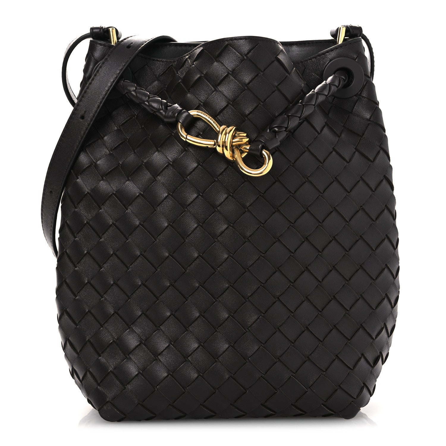 Bottega Veneta Nappa Intrecciato Small Andiamo Bucket Bag Fondant 1 of 10