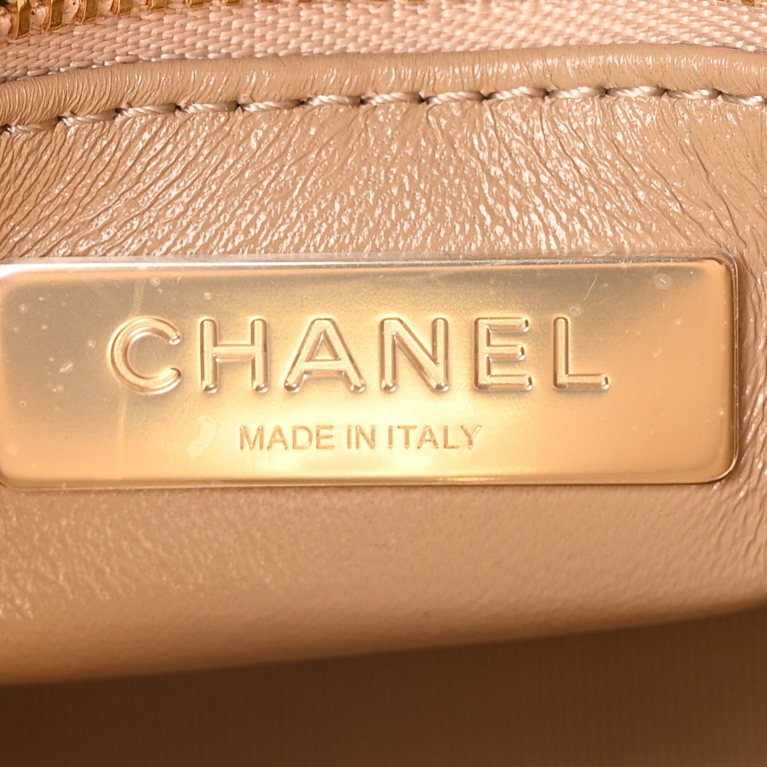 Chanel Shiny Lambskin Quilted Mini 31 Shopping Bag Beige 6 of 10