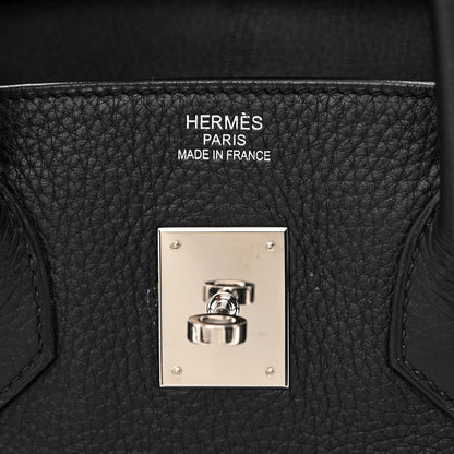 Hermes Taurillon Clemence Birkin 35 Black 6 of 11