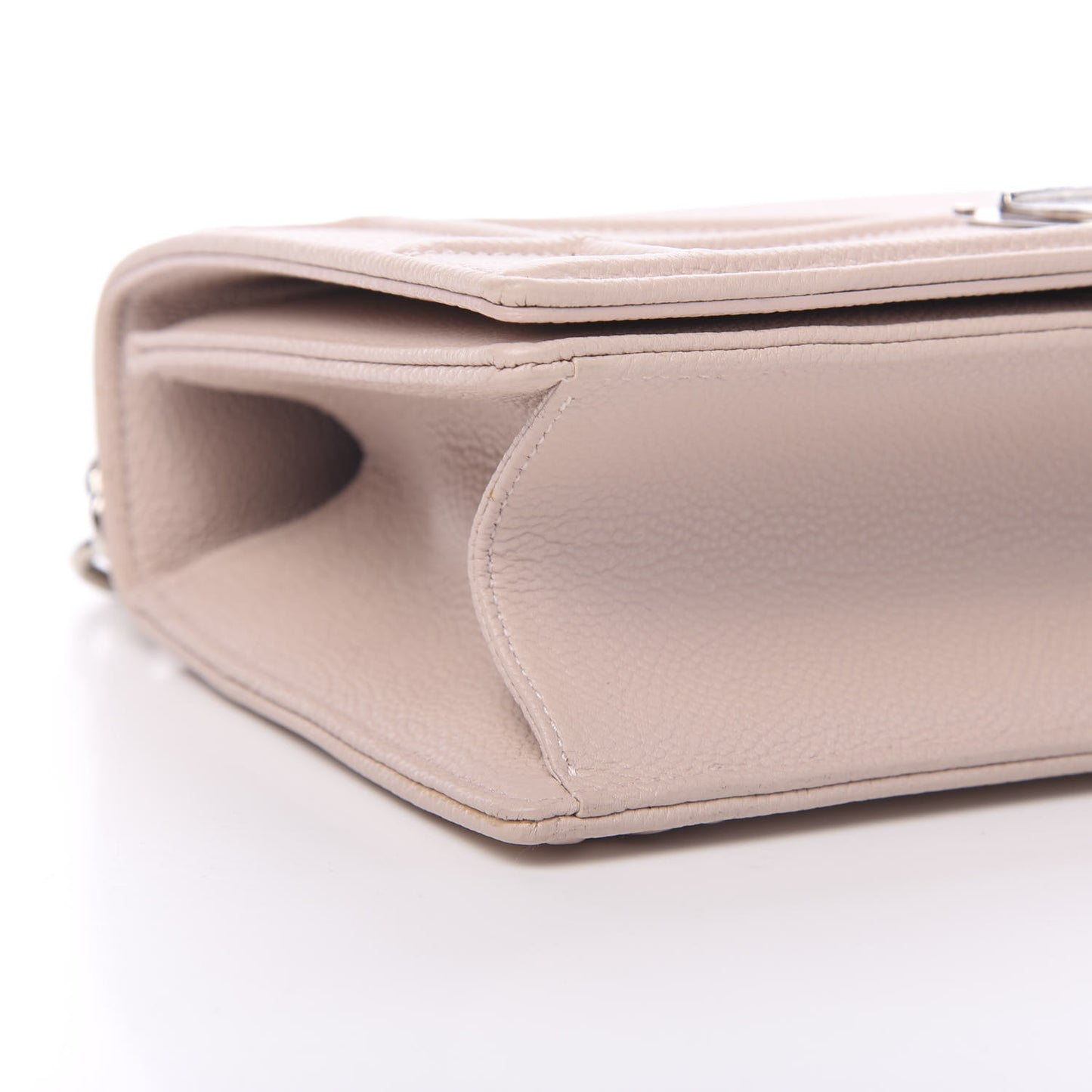 Grained Calfskin Cannage Small Diorama Flap Bag Rose Poudre