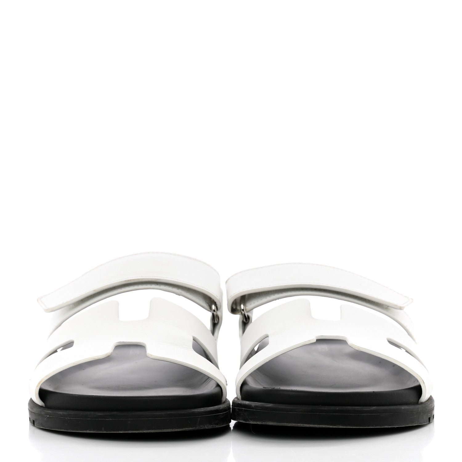 Hermes Calfskin Womens Chypre Sandals 37.5 White 2 of 23