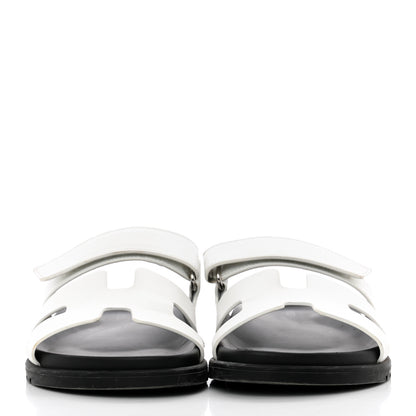 Hermes Calfskin Womens Chypre Sandals 37.5 White 2 of 23
