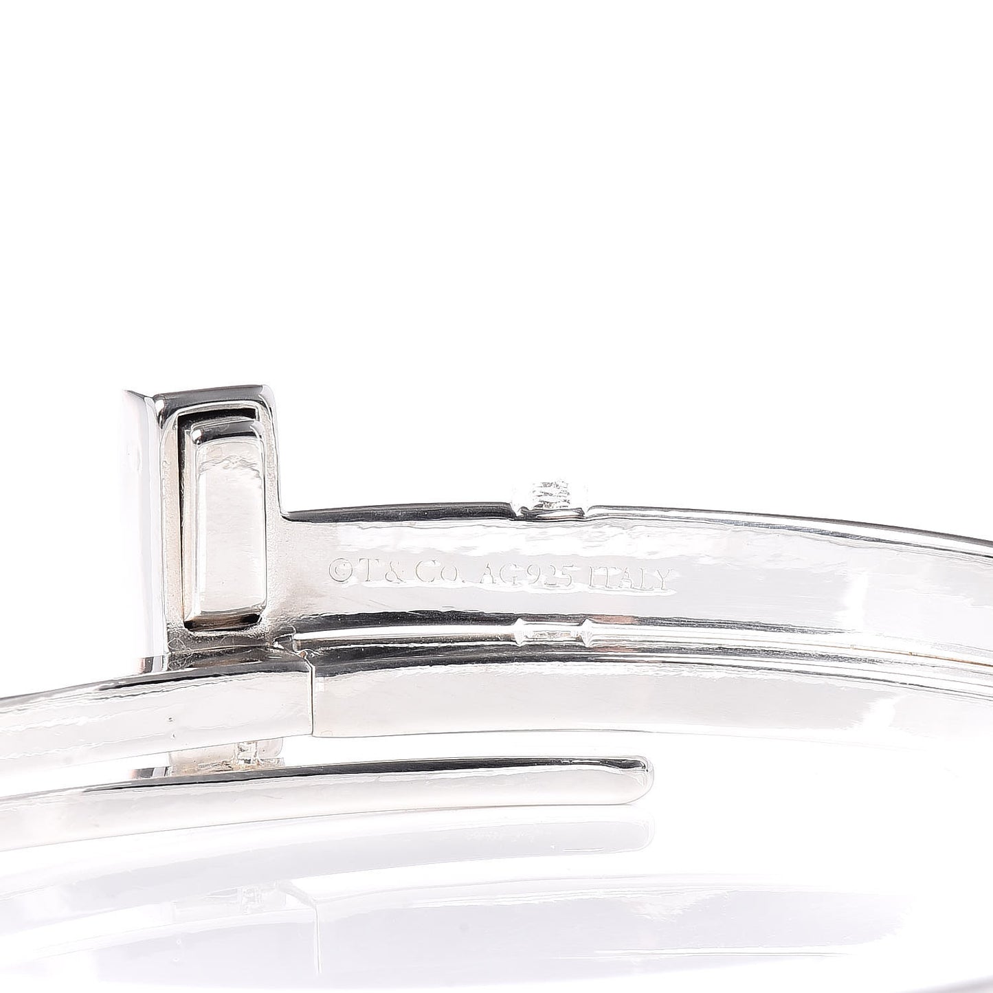 Sterling Silver Diamond T Square Wrap Bracelet