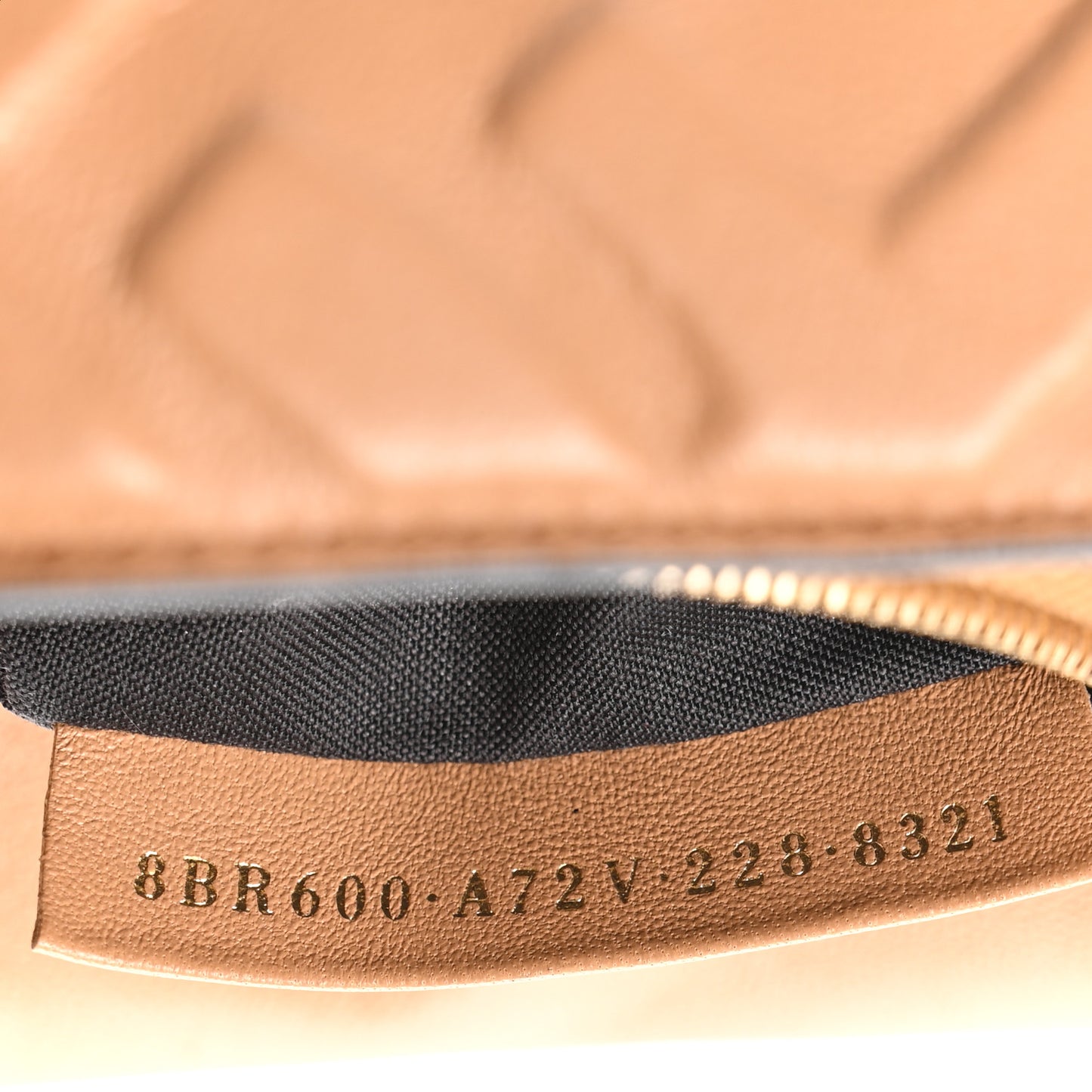Nappa FF 1974 Embossed Baguette Miele Scuro