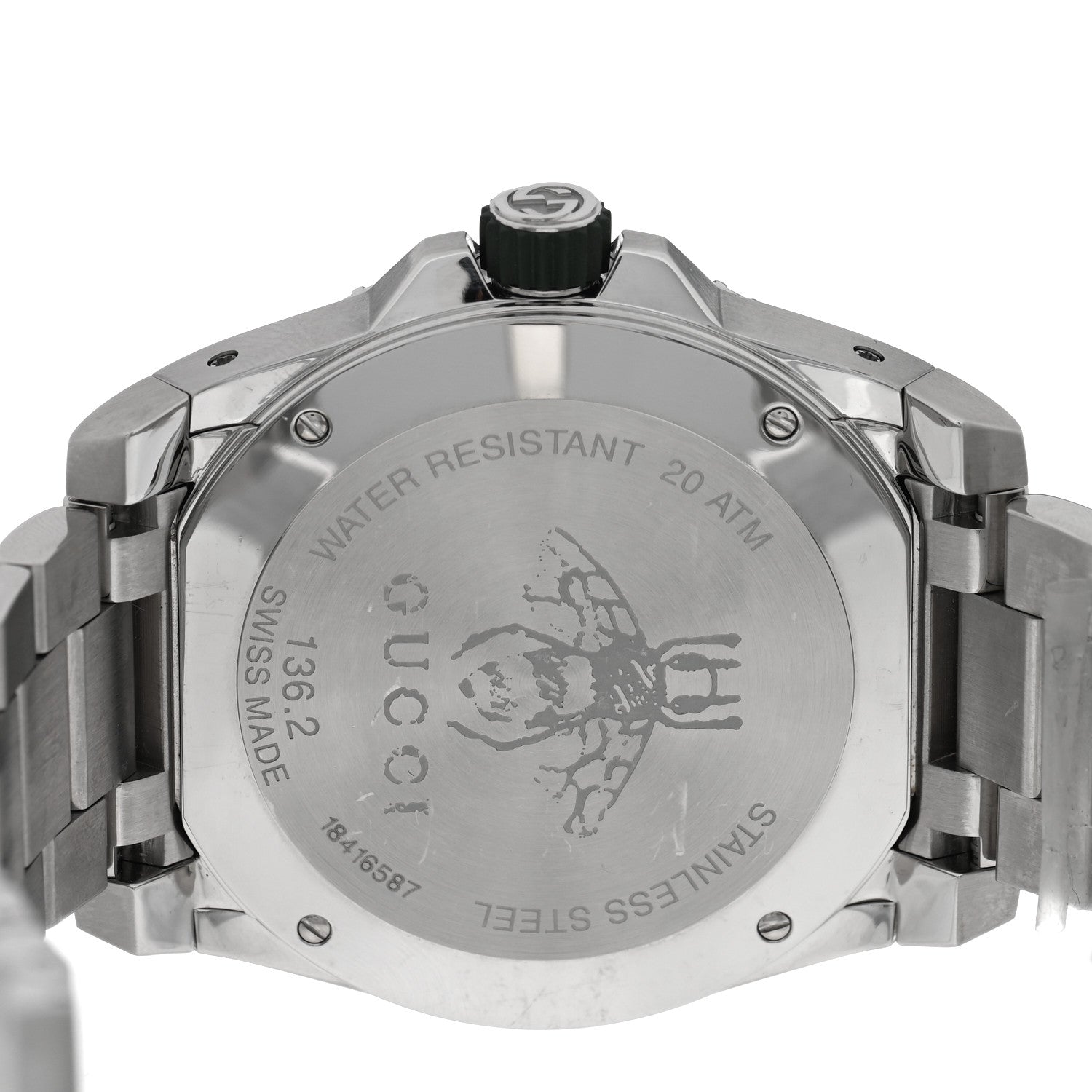 Gucci Stainless Steel 45mm Dive Quartz Watch Green 4 of 5