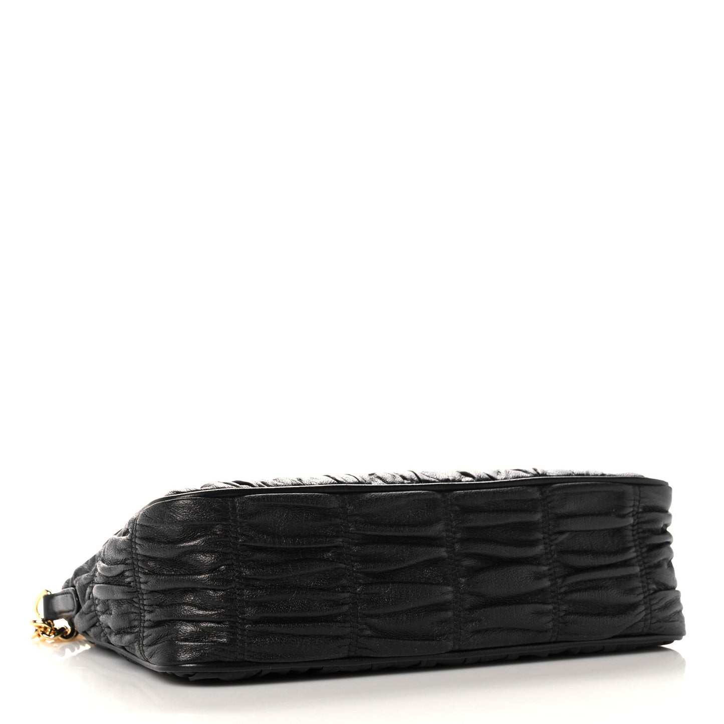 Nappa Gaufre Shoulder Bag Black