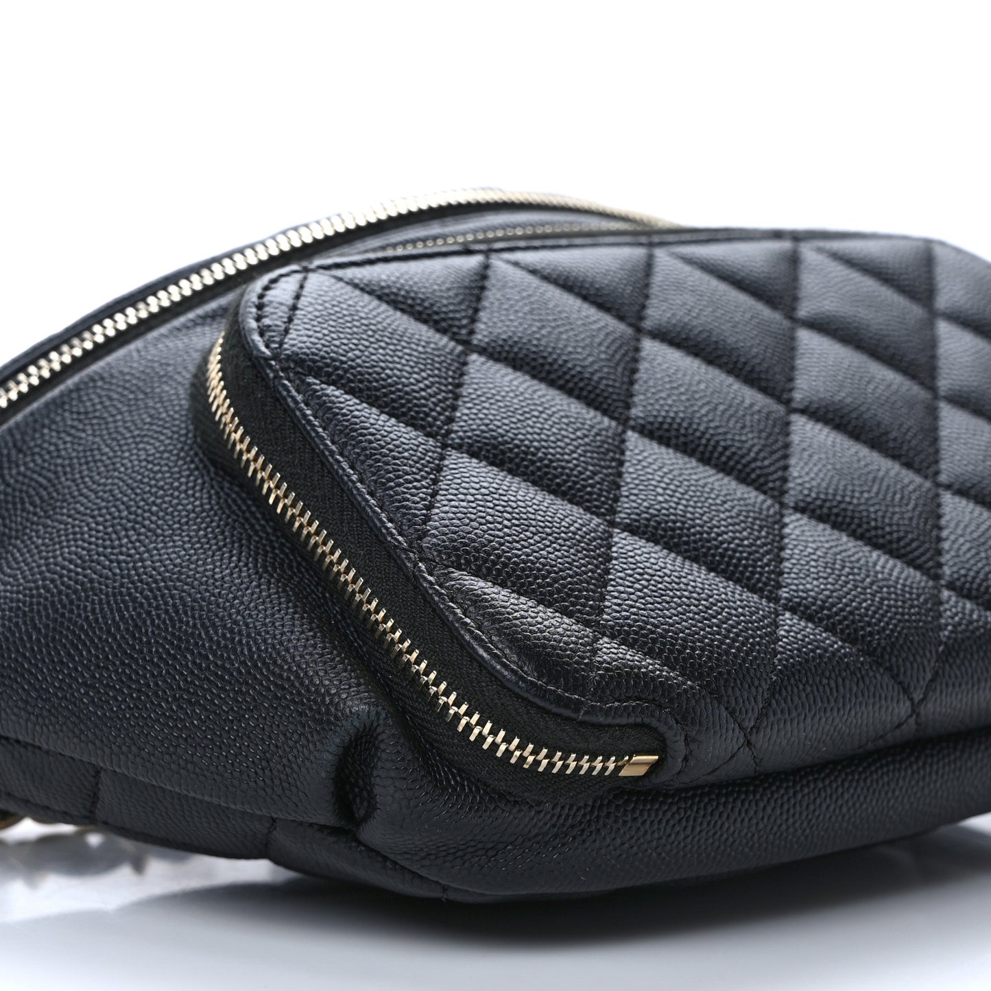 Caviar Quilted Business Affinity Waist Belt Bag Black