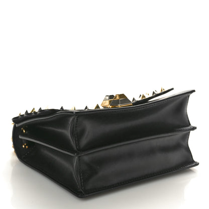 Fendi Vitello Liberty Metal Scalloped Multi Studded Small Kan I Shoulder Bag Black 4 of 11