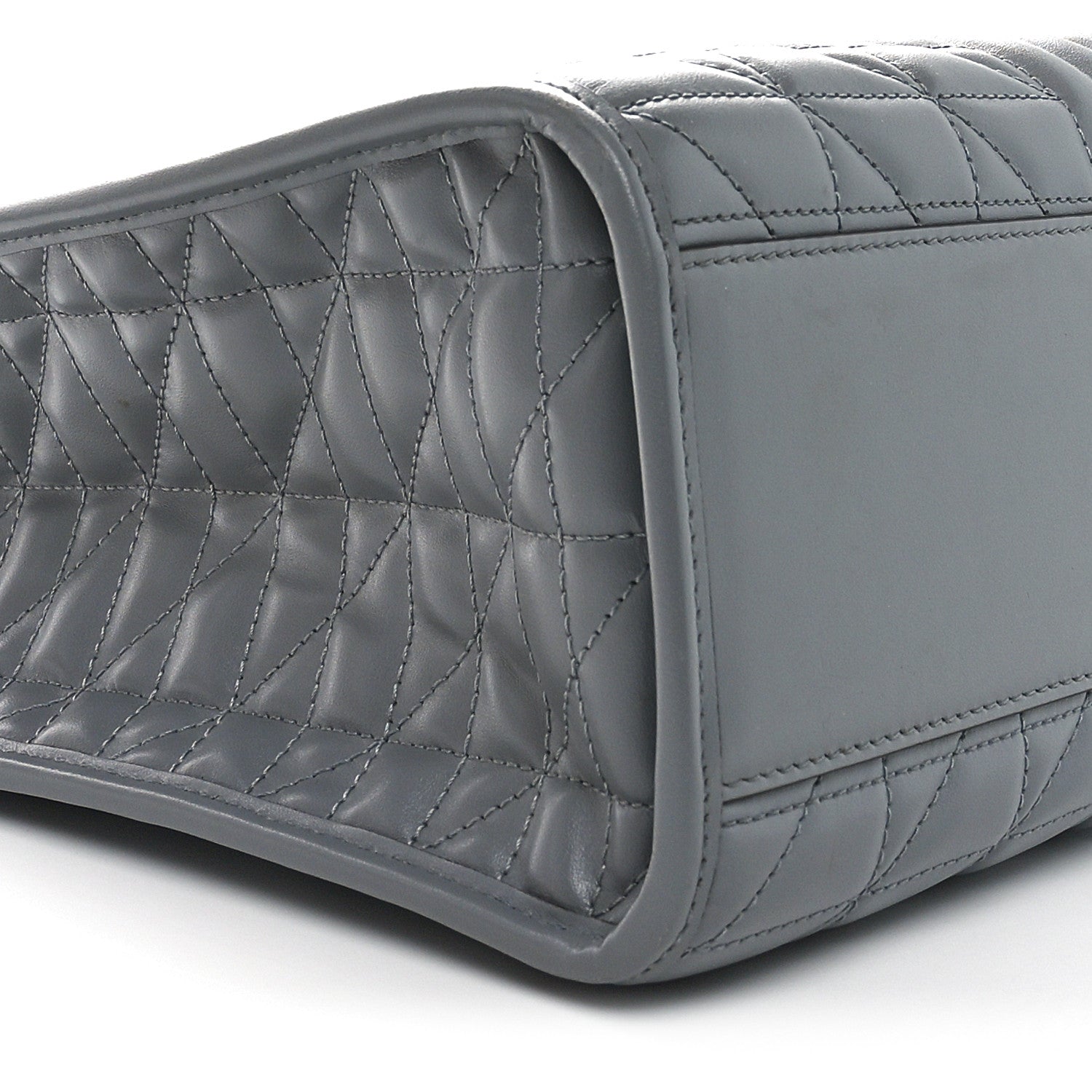Gucci Calfskin Matelasse Aria Medium GG Marmont Shoulder Tote Deep Grey 9 of 11