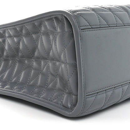 Gucci Calfskin Matelasse Aria Medium GG Marmont Shoulder Tote Deep Grey 9 of 11