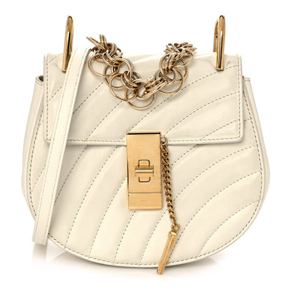 Chloe Calfskin Quilted Drew Bijou Shoulder Bag Natural White 1 of 11
