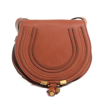 Chloe Calfskin Mini Marcie Round Crossbody Bag Tan 1 of 8