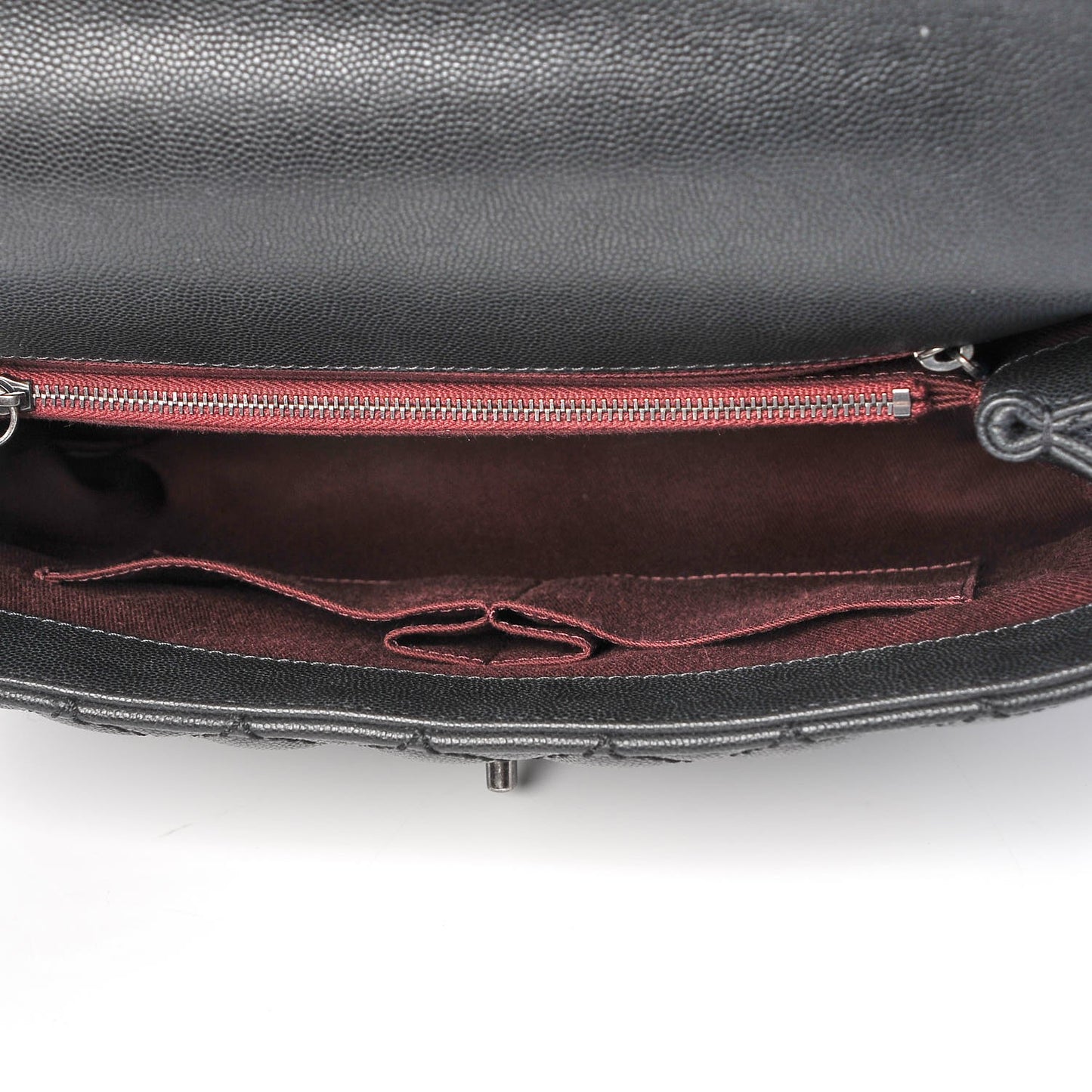 Caviar Quilted Medium Coco Handle Flap Black