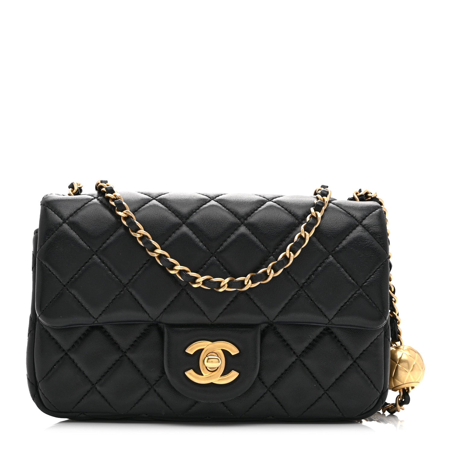 Chanel Lambskin Quilted Mini Rectangular Pearl Crush Flap Black 1 of 10