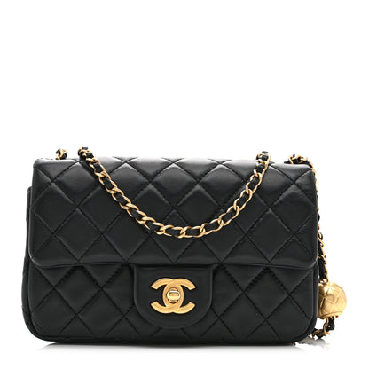 Chanel Lambskin Quilted Mini Rectangular Pearl Crush Flap Black 1 of 10