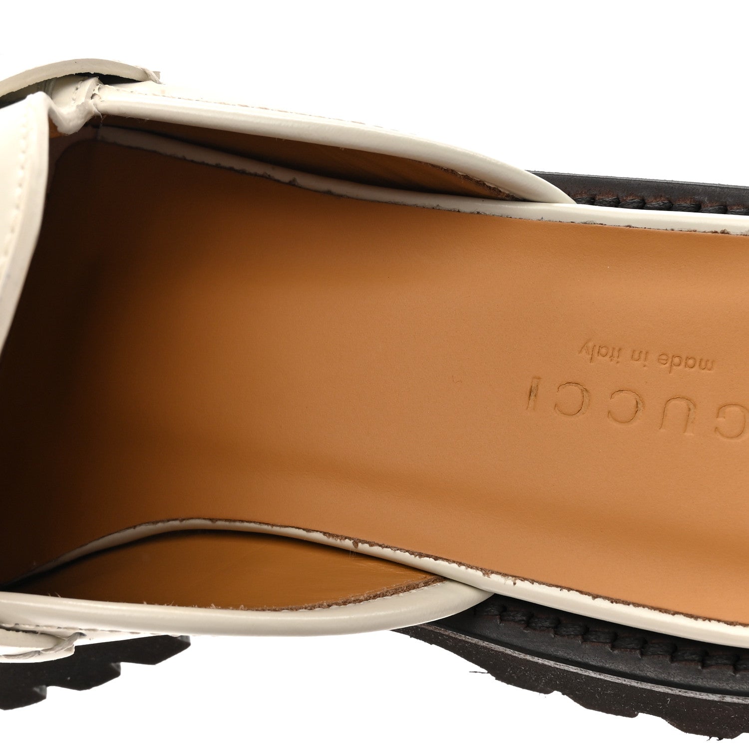Gucci Cordovan Lux Horsebit Platform Mules 37.5 Mystic White 10 of 13