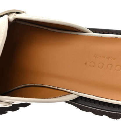 Gucci Cordovan Lux Horsebit Platform Mules 37.5 Mystic White 10 of 13