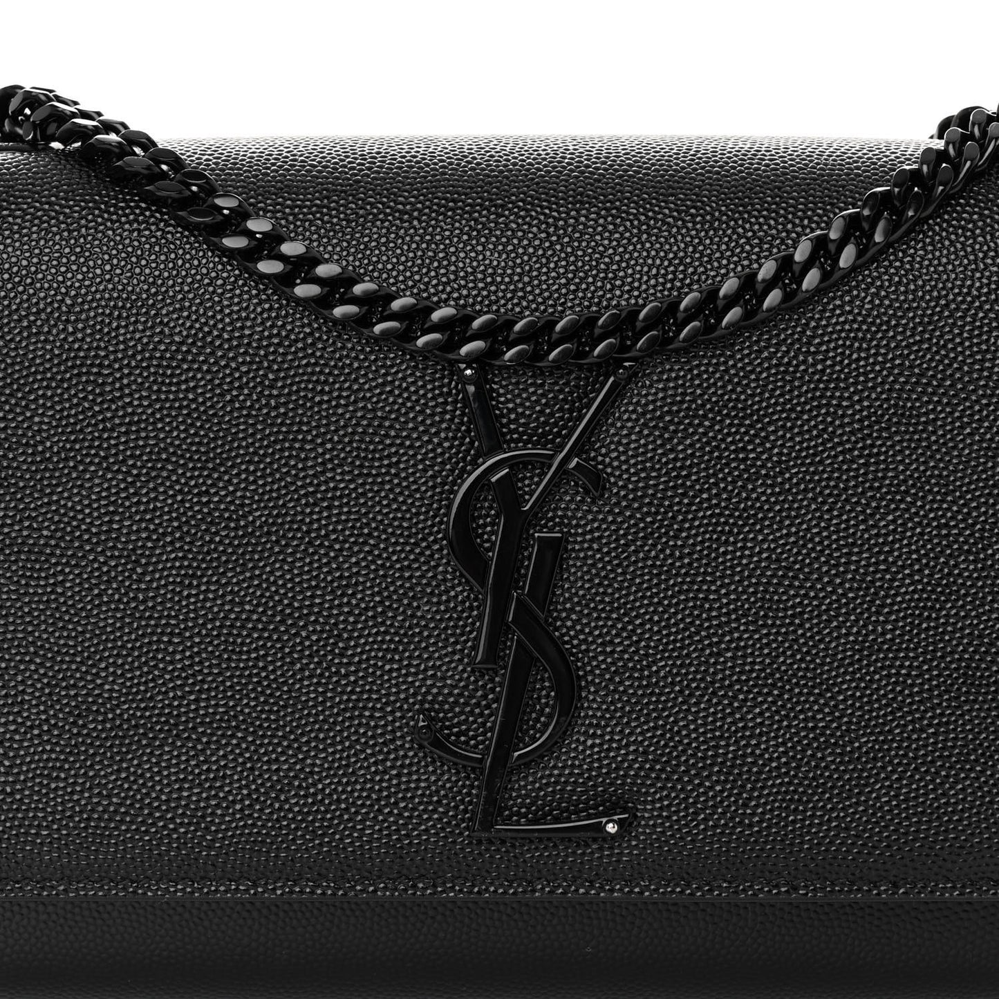 Grain De Poudre Small Monogram Monochrome Kate Satchel Black