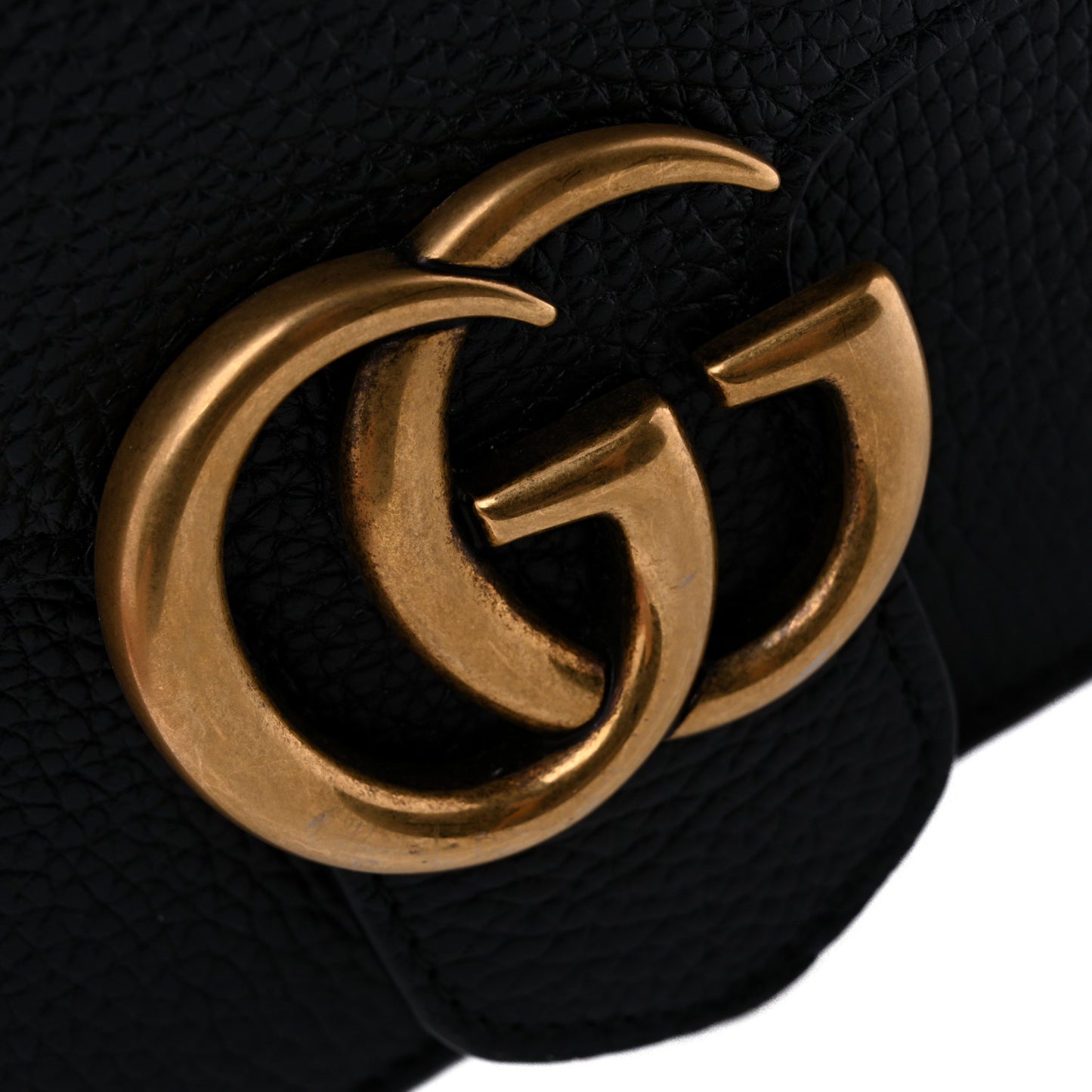 Calfskin Small GG Marmont Chain Handle Bag Black