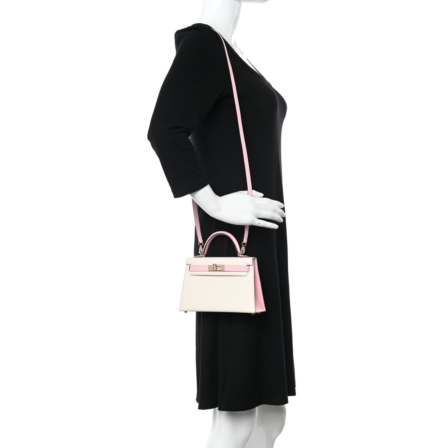 Chevre Mysore Horseshoe Mini Kelly Sellier 20 Nata Rose Sakura