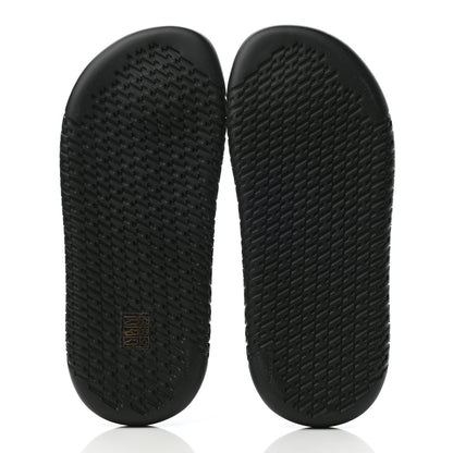 Hermes Calfskin Rubber Mens Doha Sandals 40 Black 5 of 8