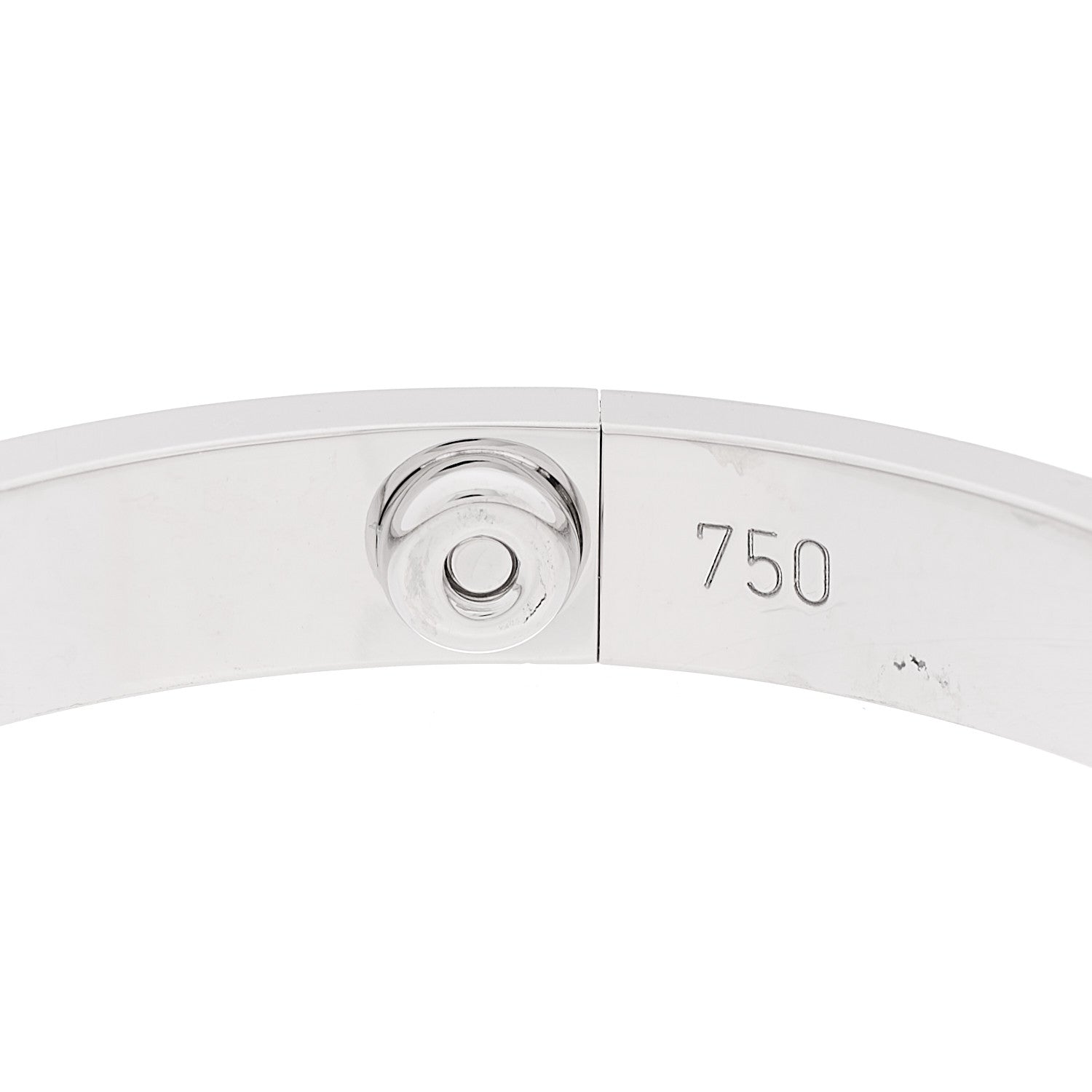 Cartier 18K White Gold 4 Diamond LOVE Bracelet 16 7 of 9