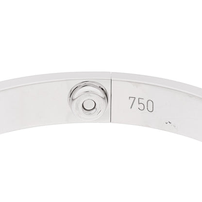 Cartier 18K White Gold 4 Diamond LOVE Bracelet 16 7 of 9