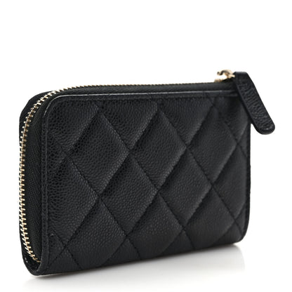 Chanel Caviar Quilted Zipped Key Holder Case Black 3 of 8