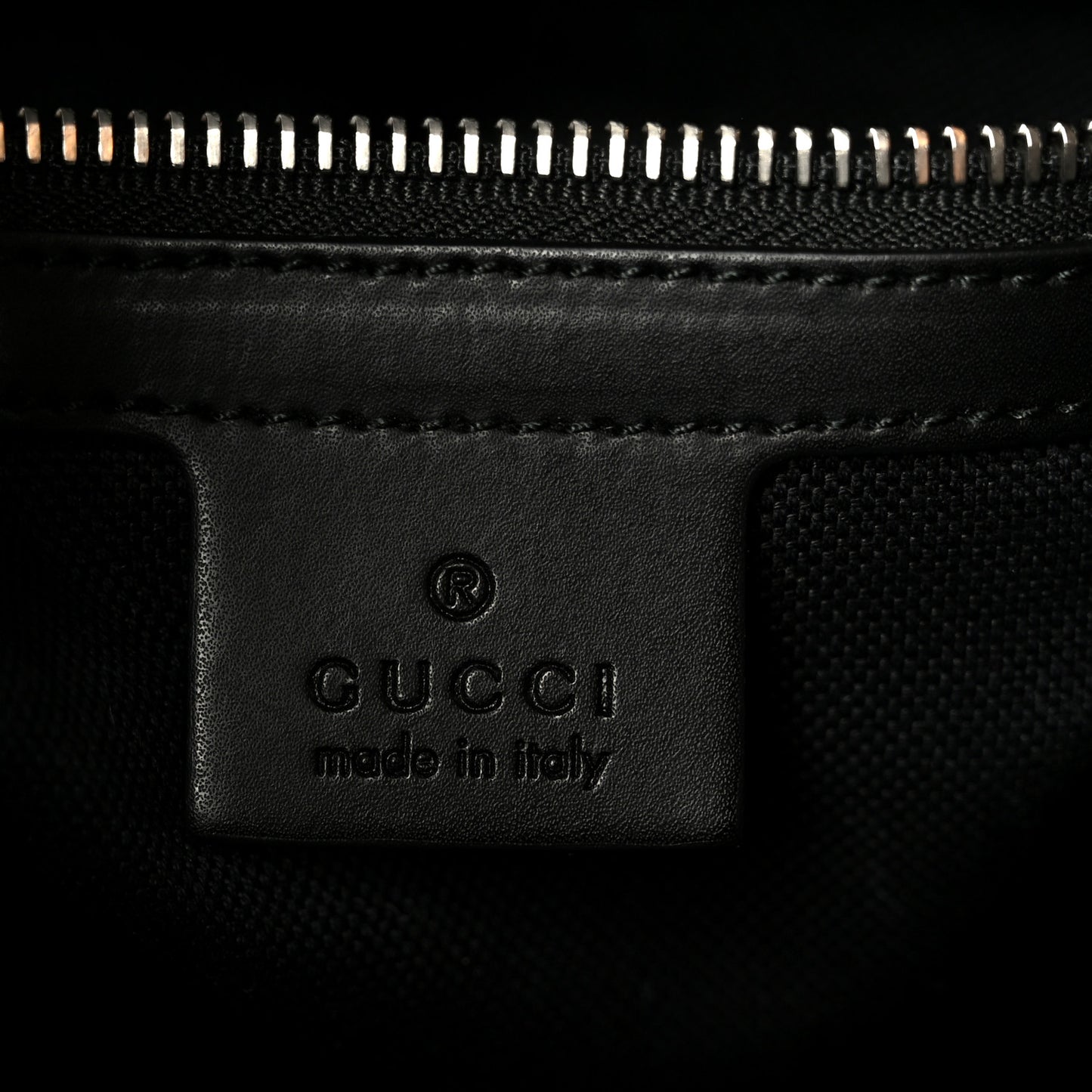 GG Supreme Monogram Appia Calfskin Web Flat Messenger Bag Black Grey