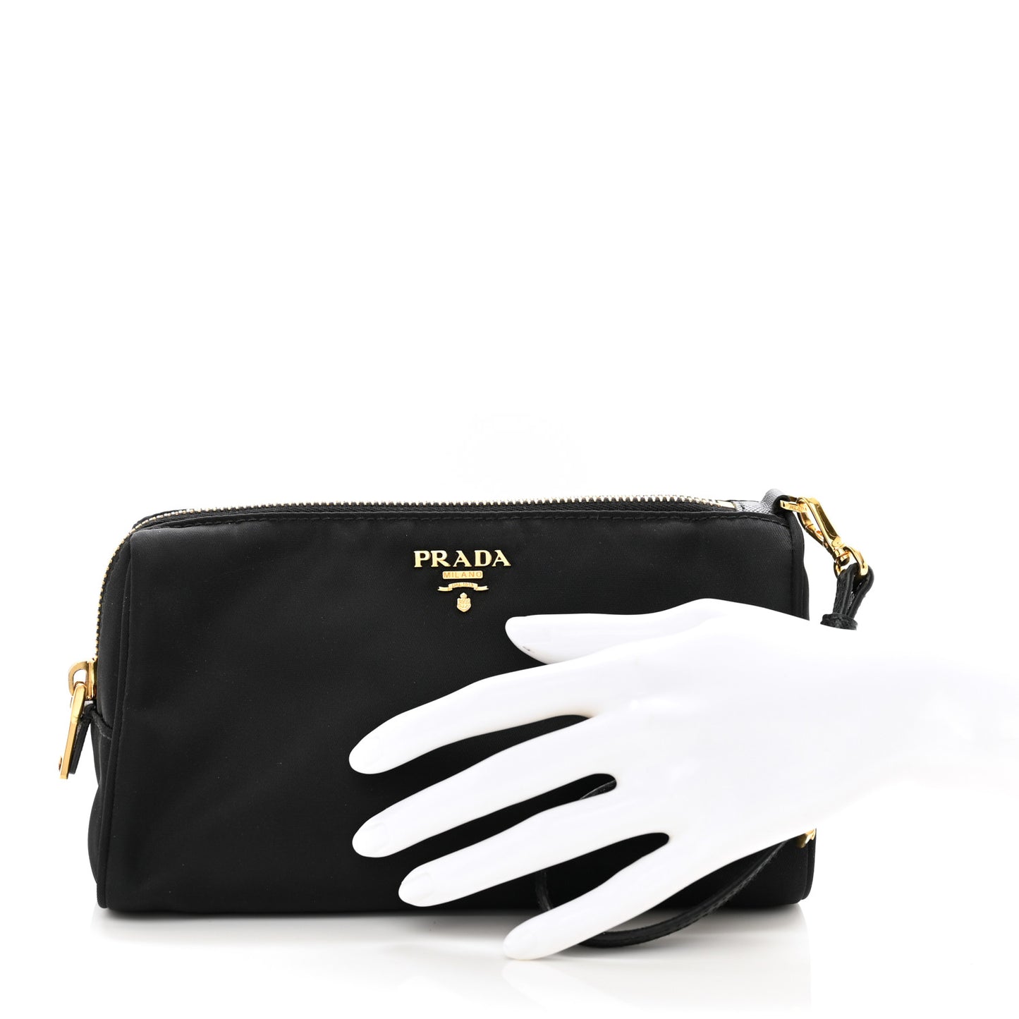 Tessuto Nylon Wristlet Pouch Black