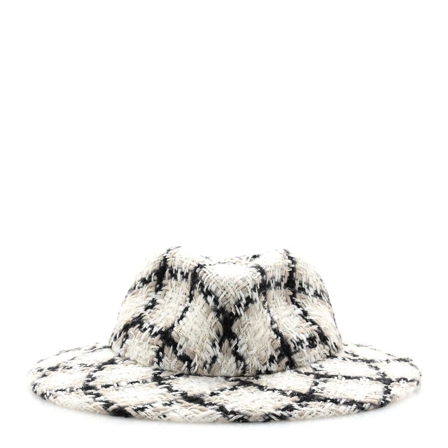 Chanel Tweed Hat M Ivory Black Grey 3 of 9