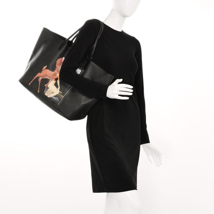 Givenchy Textured Coated Canvas Bambi Print Large Antigona Tote Black 2 of 13