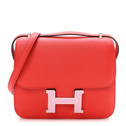 Hermes Epsom Enamel Constance 18 Rouge de Coeur Mauve Sylvestre 1 of 9