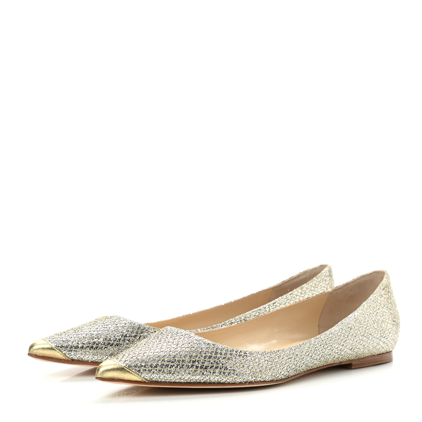 Glitter Alina Flats 39.5 Antique Gold