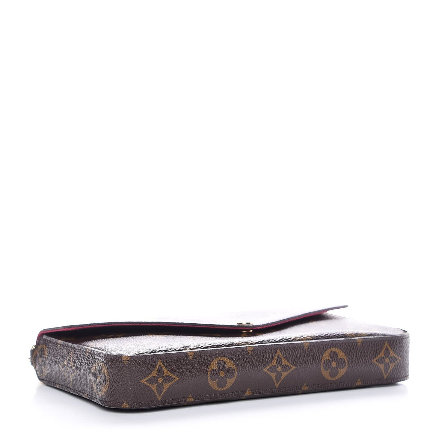 Monogram Pochette Felicie Chain Wallet Fuchsia