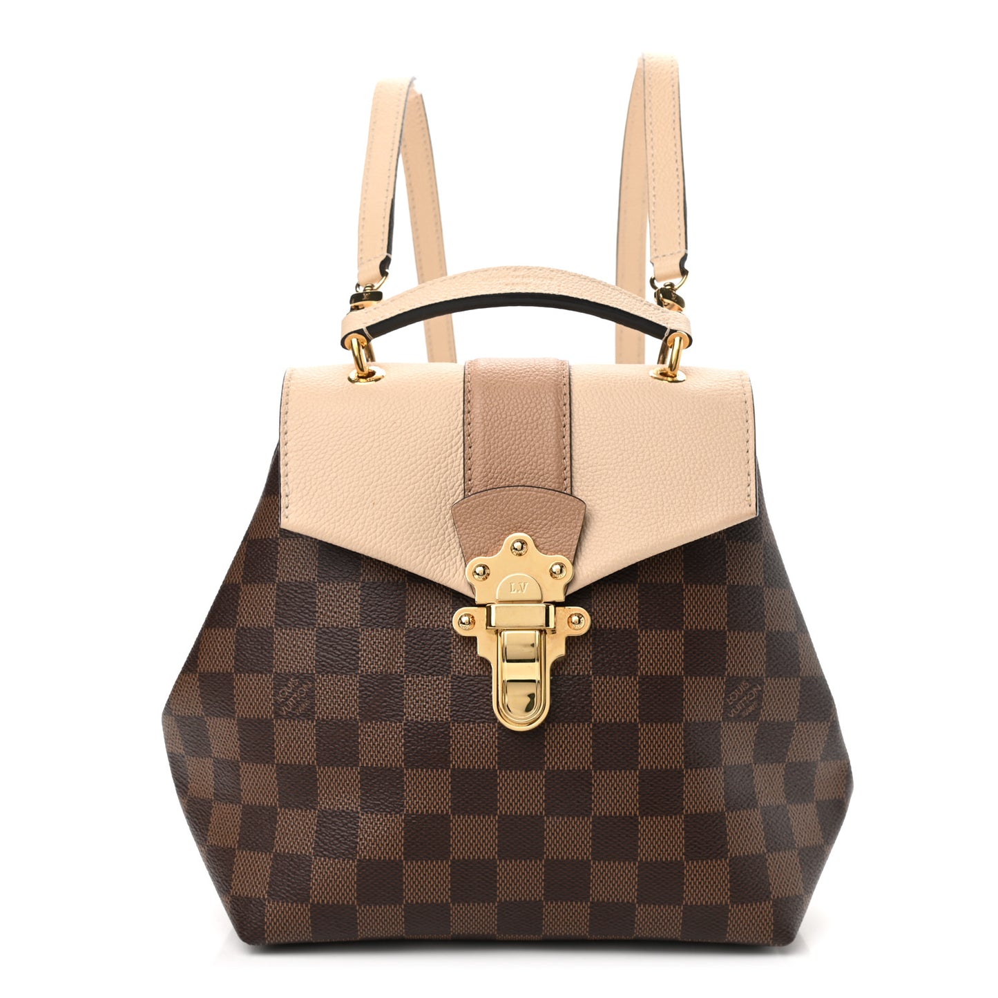 Damier Ebene Clapton Backpack Creme