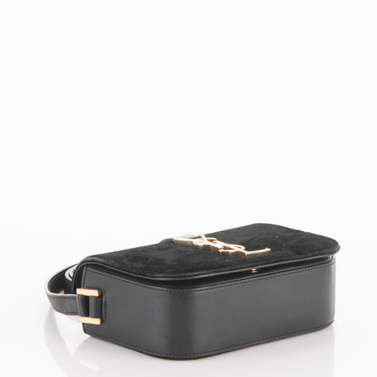 Saint Laurent Velvet Small Monogram Universite Shoulder Bag Black 4 of 6