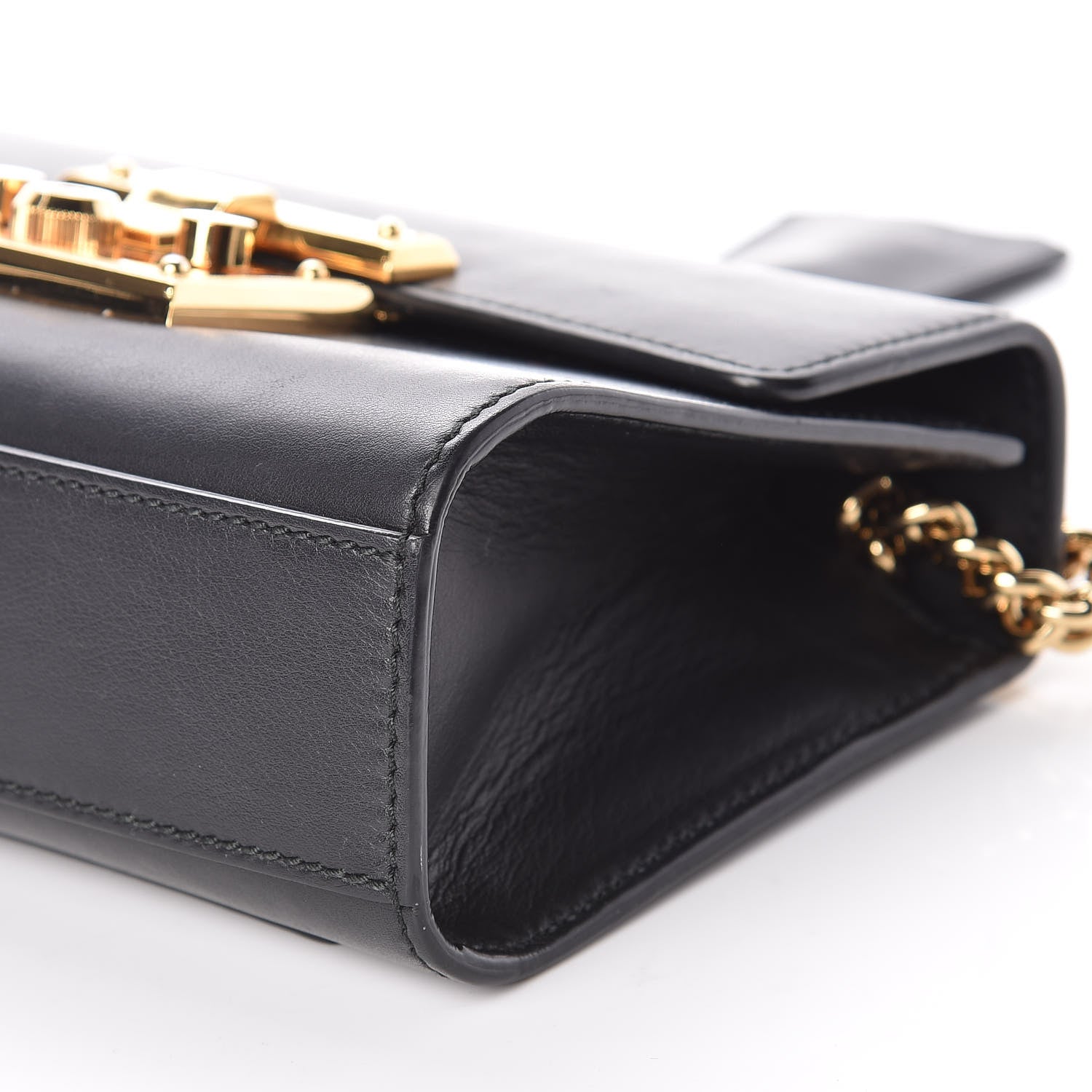 Gucci Calfskin Small Padlock Shoulder Bag Black 9 of 11