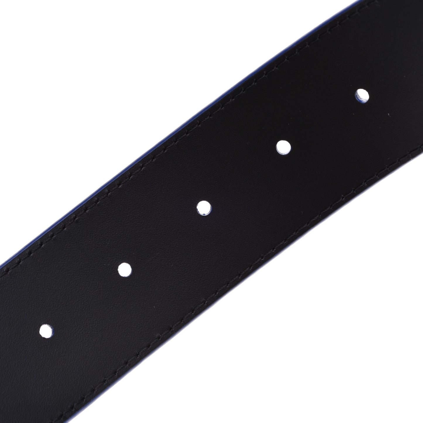 Taurillon Illusion 40mm LV Initiales Reversible Belt 95 38 Bleu Rose